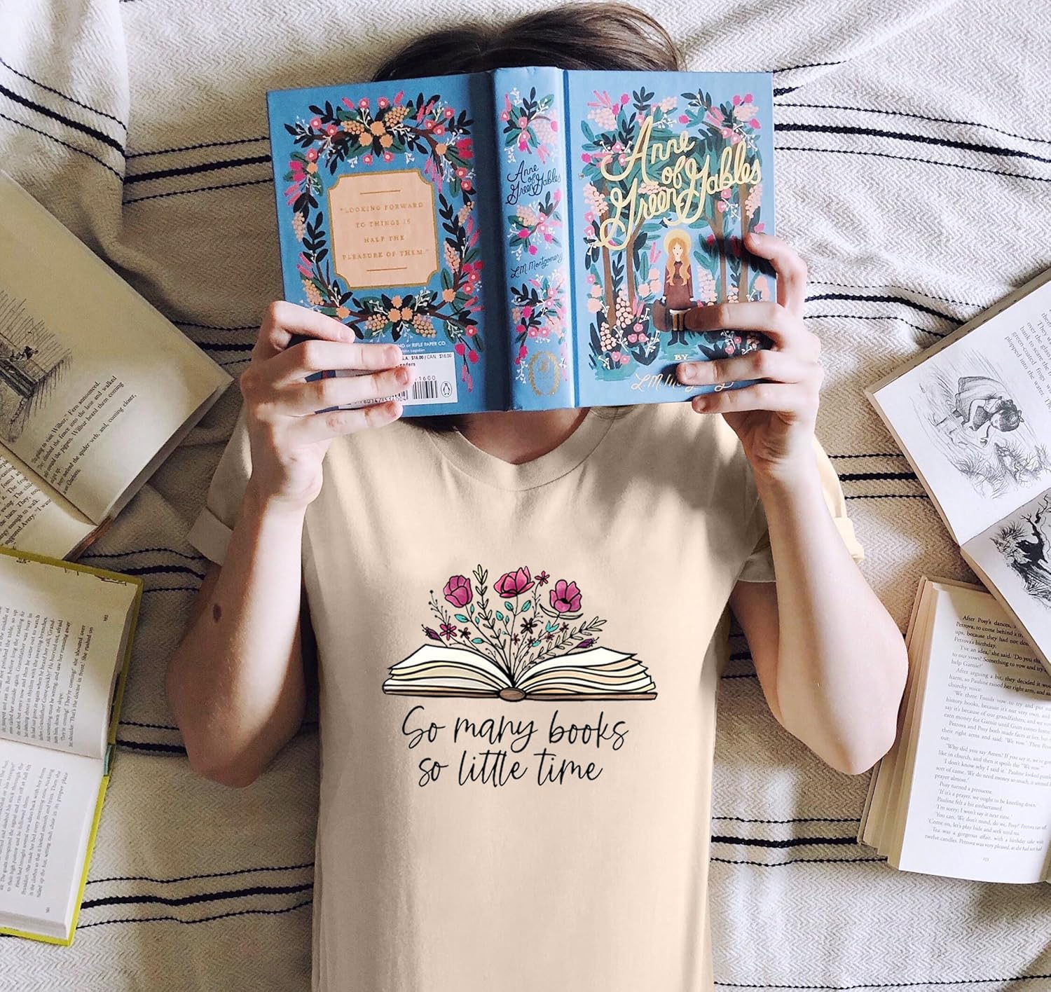 Book Lovers Women's Funny Wildflowers Reading Shirt - Cute Book Lover Bookworm Teacher Short Sleeve Tee - Image 3