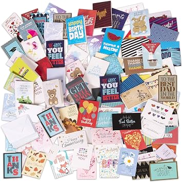 All Occasion Greeting Cards Assortment Box - 108 Blank Cards for Kids with Envelopes, 4x6 Premium Cardstock Set for Birthday, Thank You, Sympathy, Wedding & Assorted Holiday Cards Bulk With Envelopes