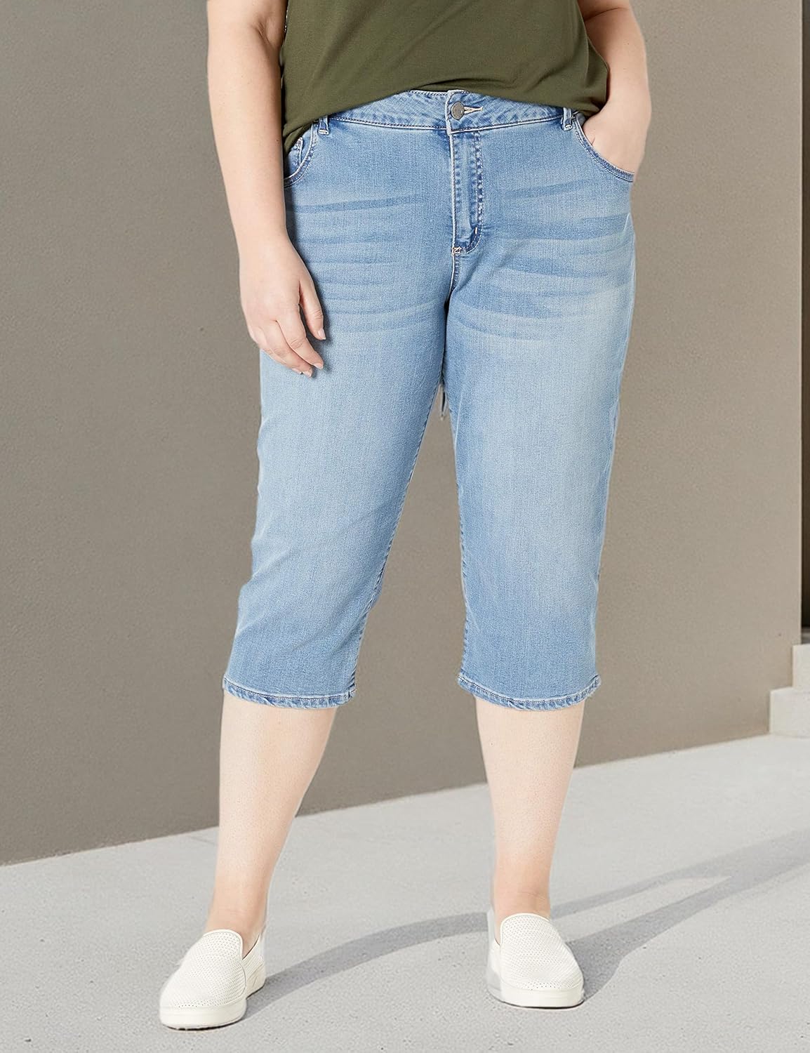 Riders by Lee Indigo Women's Plus Size Soft Denim Capri