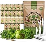 22 Lettuce & Salad Greens Seeds Variety Pack 24,700+ Non-GMO Heirloom Lettuce Seeds for Indoor & Outdoor Garden, Hydroponics, Aerogarden - Arugula, Kale, Spinach, Swiss Chard, Lettuce