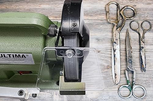Miniatura 6 de Ultima Afilador de tijera - Amoladora y pulidora de sobremesa con abrazadera convexa para tijeras y afilado de cizalla de calidad profesional