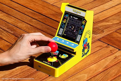 Vista 4 de My Arcade Pac-Man Joystick Player:Officially Licensed Retro Gaming Console, 2 Game Modes Classic Arcade Machine