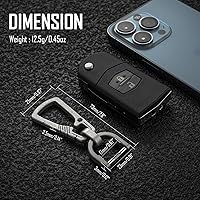 Vista 9 de KeyUnity KP05SW Bolt Action Pen con clip y KM17SW Titanio EDC Mosquetón Llavero Clip con Anillo D