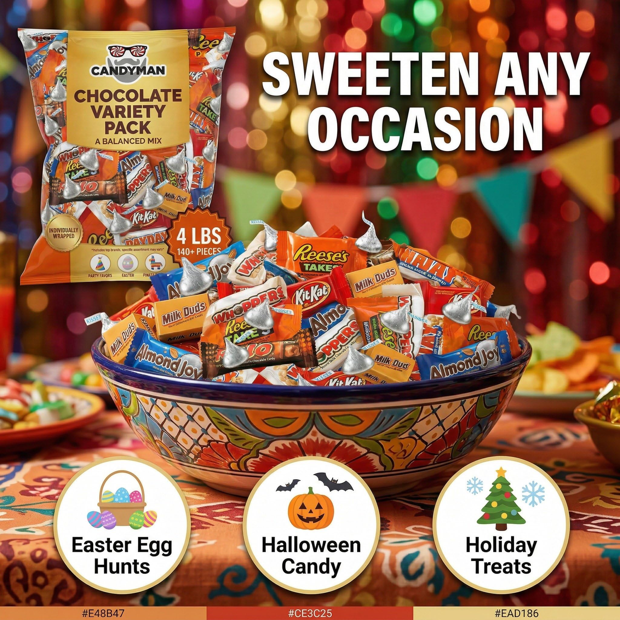 Amazon.com : CANDYMAN 4 lb Assorted Chocolate Candy Variety Pack