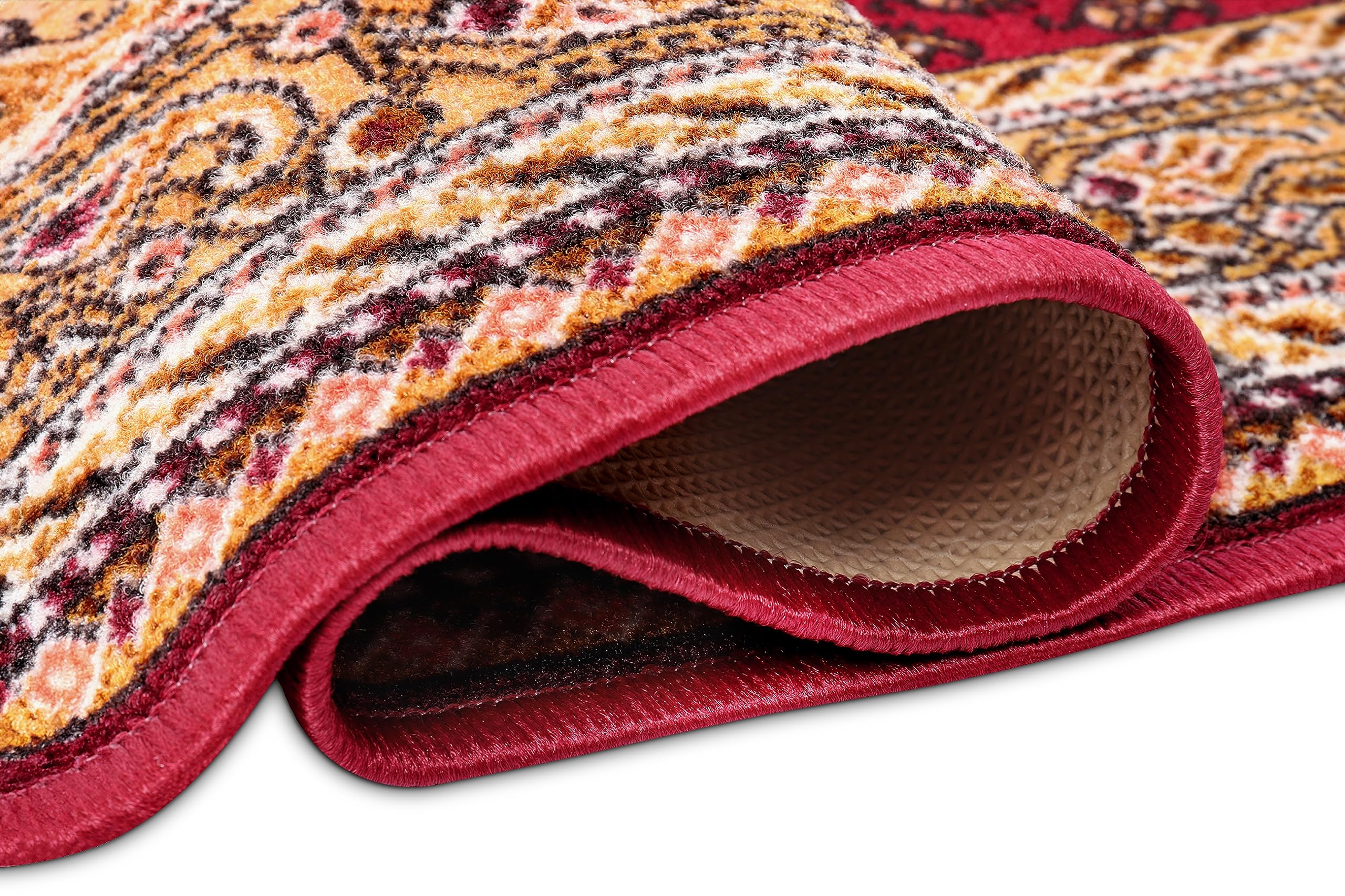 TAPISO Läufer Teppich 100x420cm - Anti Rutsch, Oriental Design, Für Flur & Küche