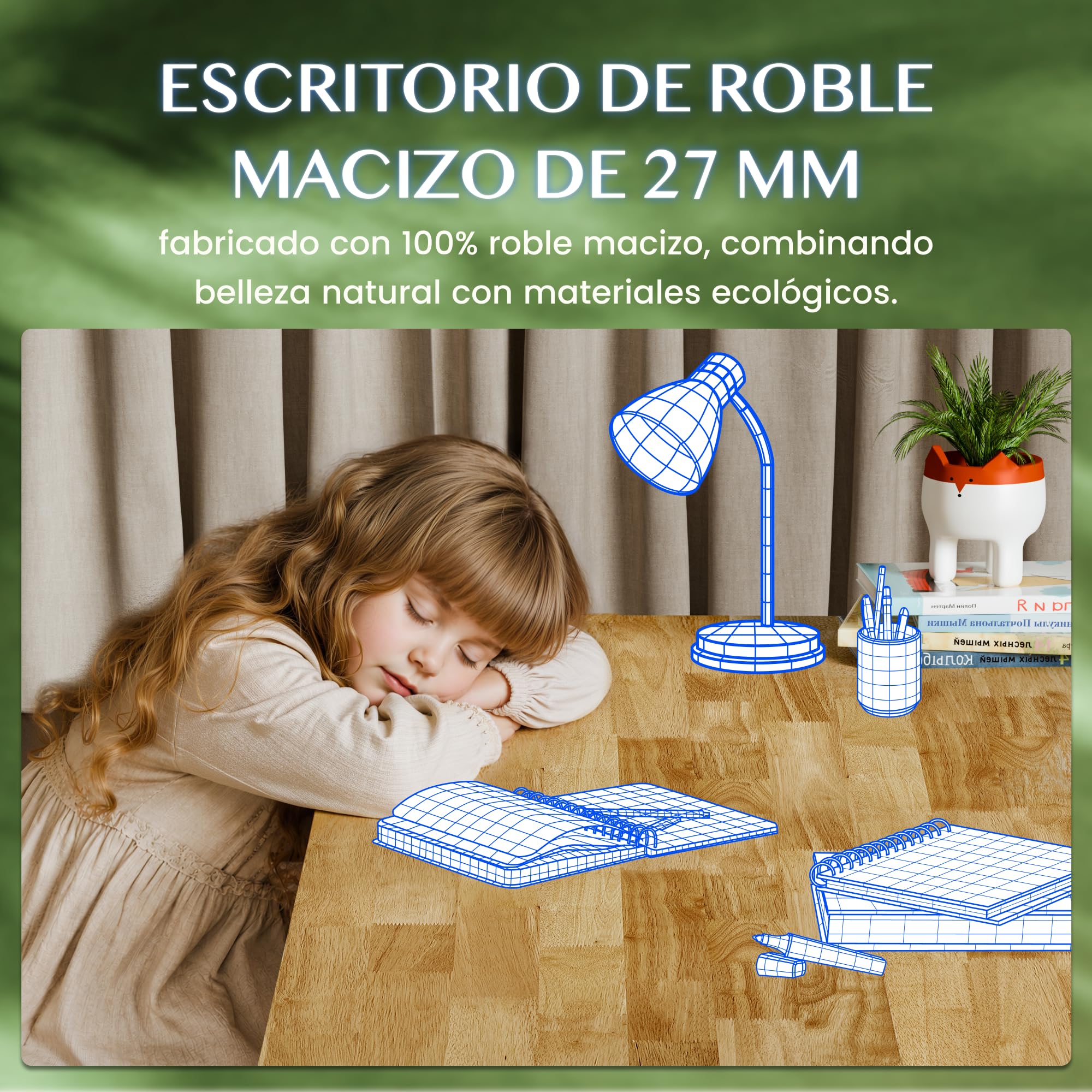 FLEXISPOT Escritorio Elevable 180x80cm Mesa Eléctrico Tablero Roble