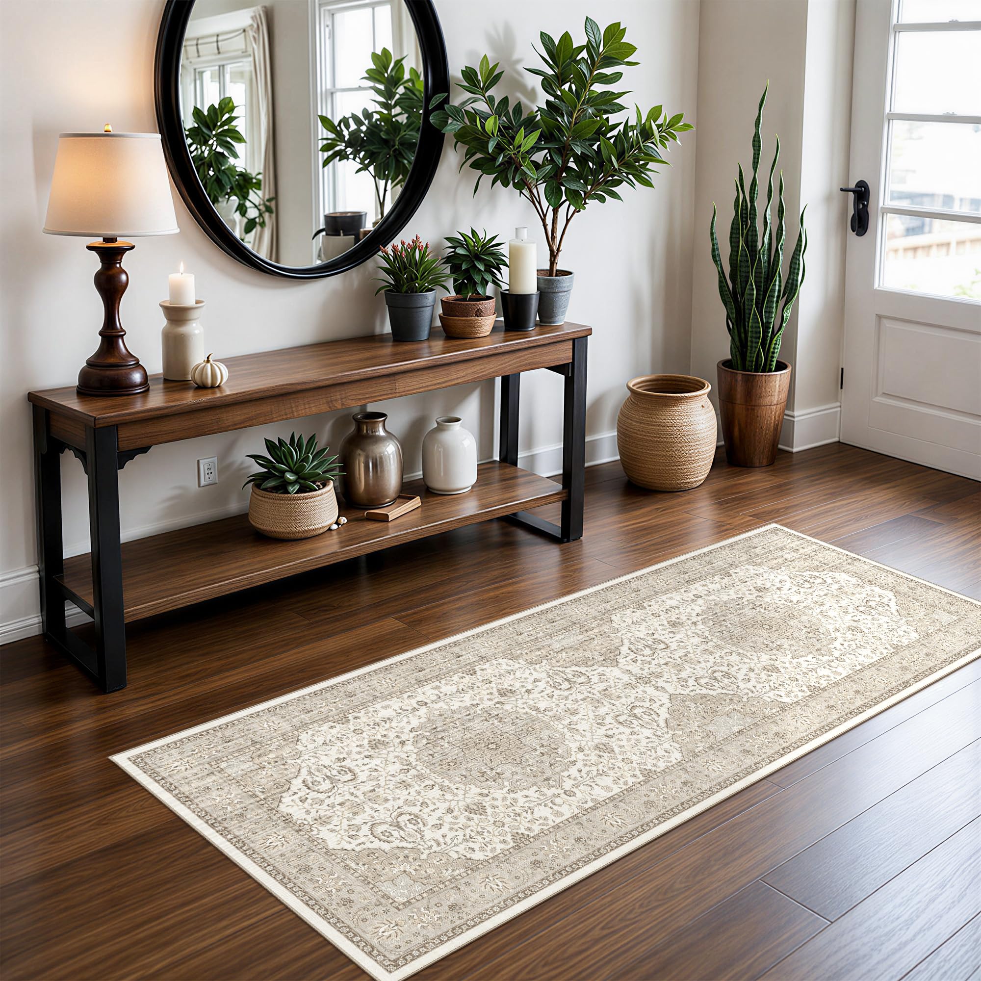 HAOYUNLAI 2x5 Washable Hallway Kitchen Runner Rug Non-Slip Water Resistant — image 1