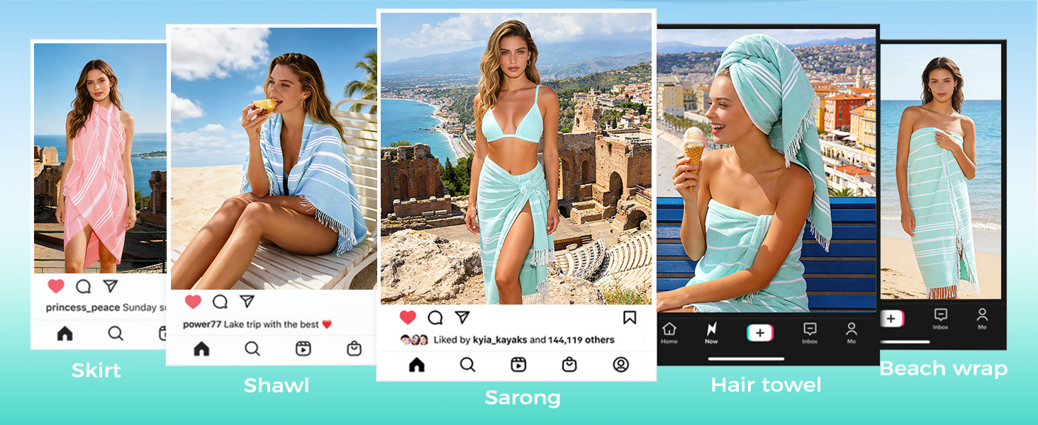 Amazon.com: Antfuny Turkish Beach Towels Vacation Essentials Quick