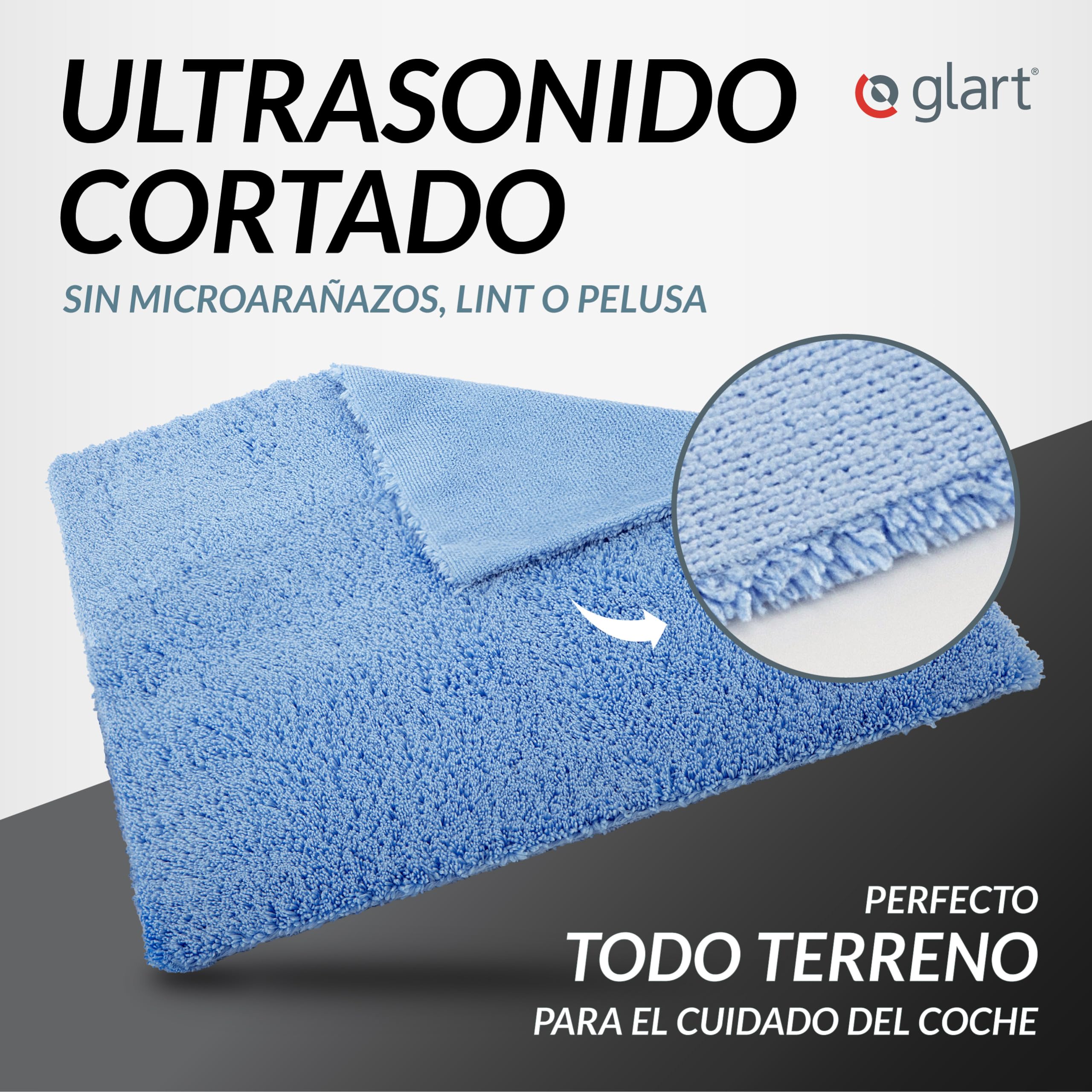 Glart Paño de Pulido Paño de Secado para Coche - Juego de 3 - Paños de Microfibra Premium para el Cuidado Profesional de la Pintura - Paño de Microfibra de 40x40 cm