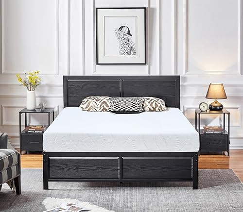 Colchón de espuma viscoelástica de gel tamaño individual de 8 pulgadas, sensación de firmeza media, transpirable, sueño fresco y alivio de presión,