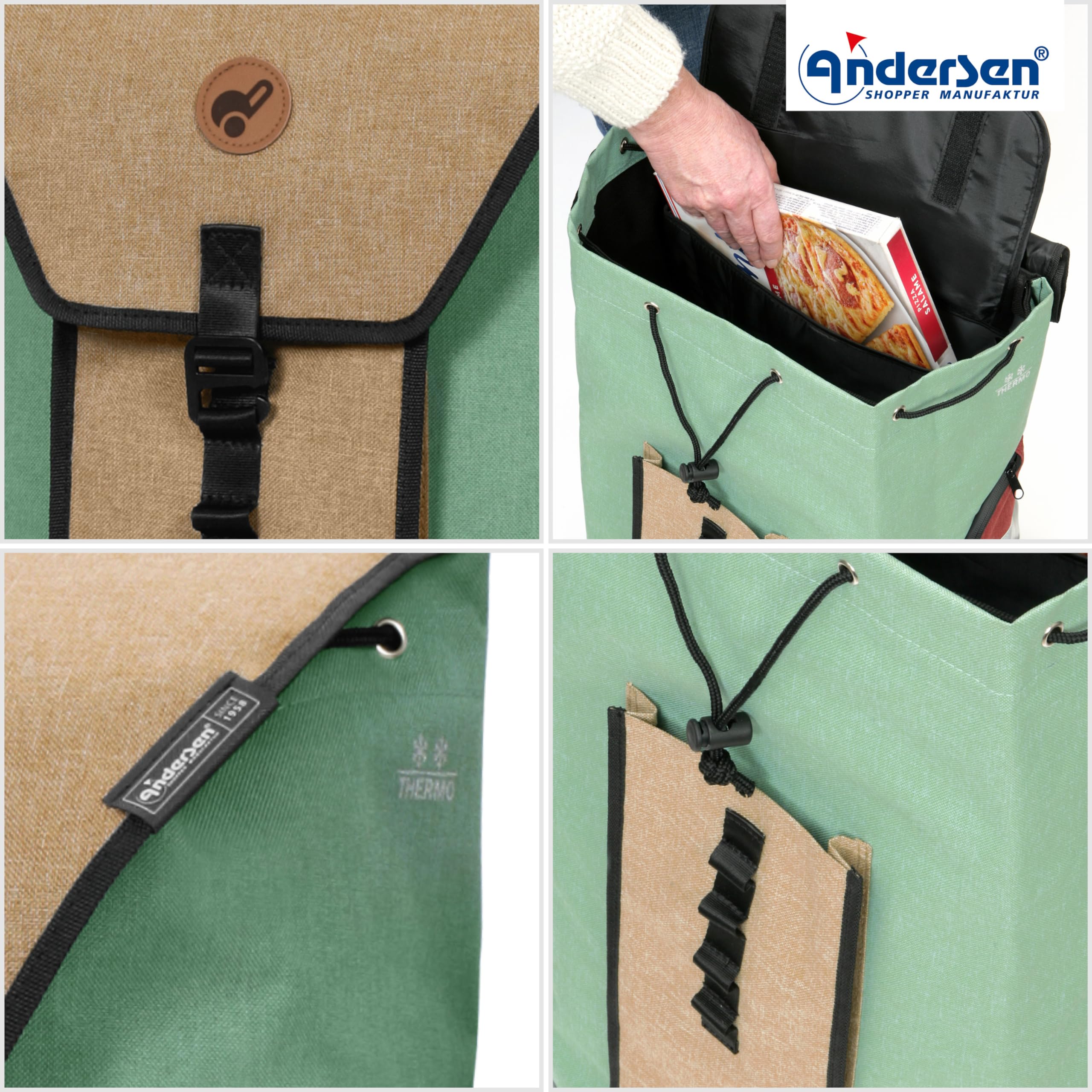 ANDERSEN Einkaufstrolley - Komfort Shopper Oli.P 2.0 beige