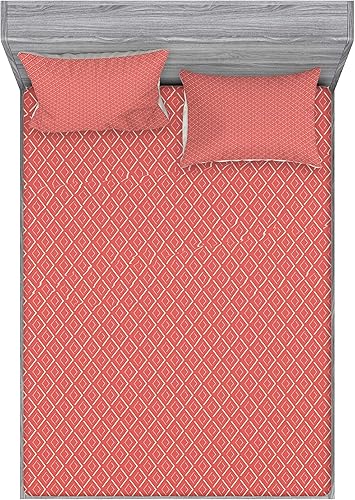 Miniatura 58 de Ambesonne - Juego de sábanas bajeras y fundas de almohada, diseño clásico botánico, plantas de jardín vintage, juego de 3 piezas con estampado