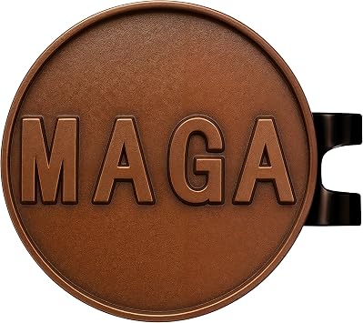 K9King MAGA Golf Ball Marker with Magnetic Ball Markers Hat Clip - Funny Golf Accessories Premium & Perfect Funny Gifts Gadgets for Men Women Golfers Copper