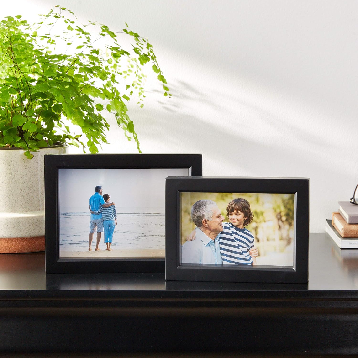 Lawrence Frames 795046 Black Wood Treasure Box Shadow Box Picture Frame, 4 by 6-Inch image 2