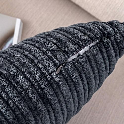 Miniatura 3 de UGASA - Juego de 2 fundas de almohada decorativas de terciopelo a rayas suaves de 16 x 16 pulgadas, fundas de cojín para sofá de 15.7 x 15.7 in,