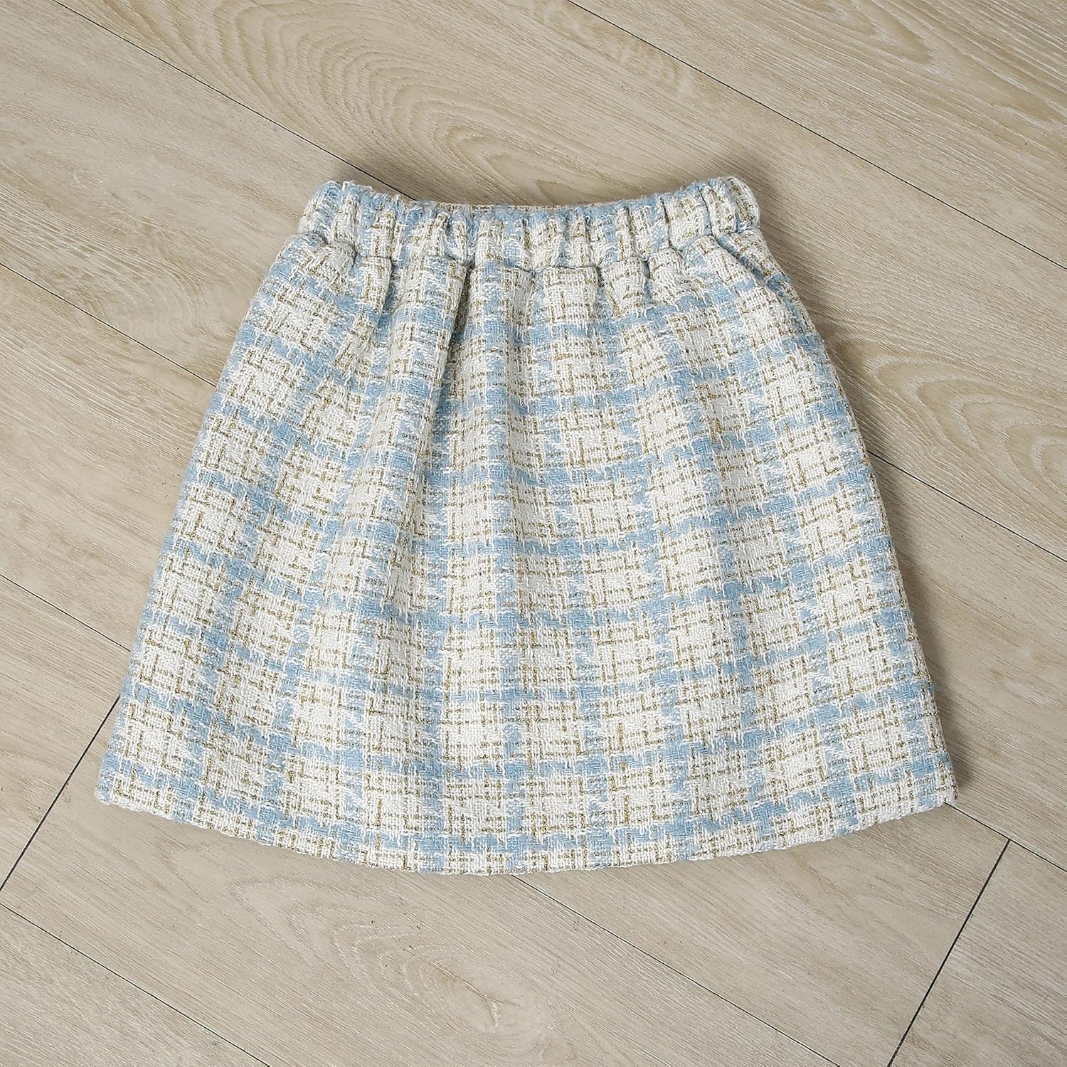 Richie House Girls Plaid Skirt 2P Set Long Sleeve Jacket Coat Party Dress Skirt Fall Outfit RHK3008