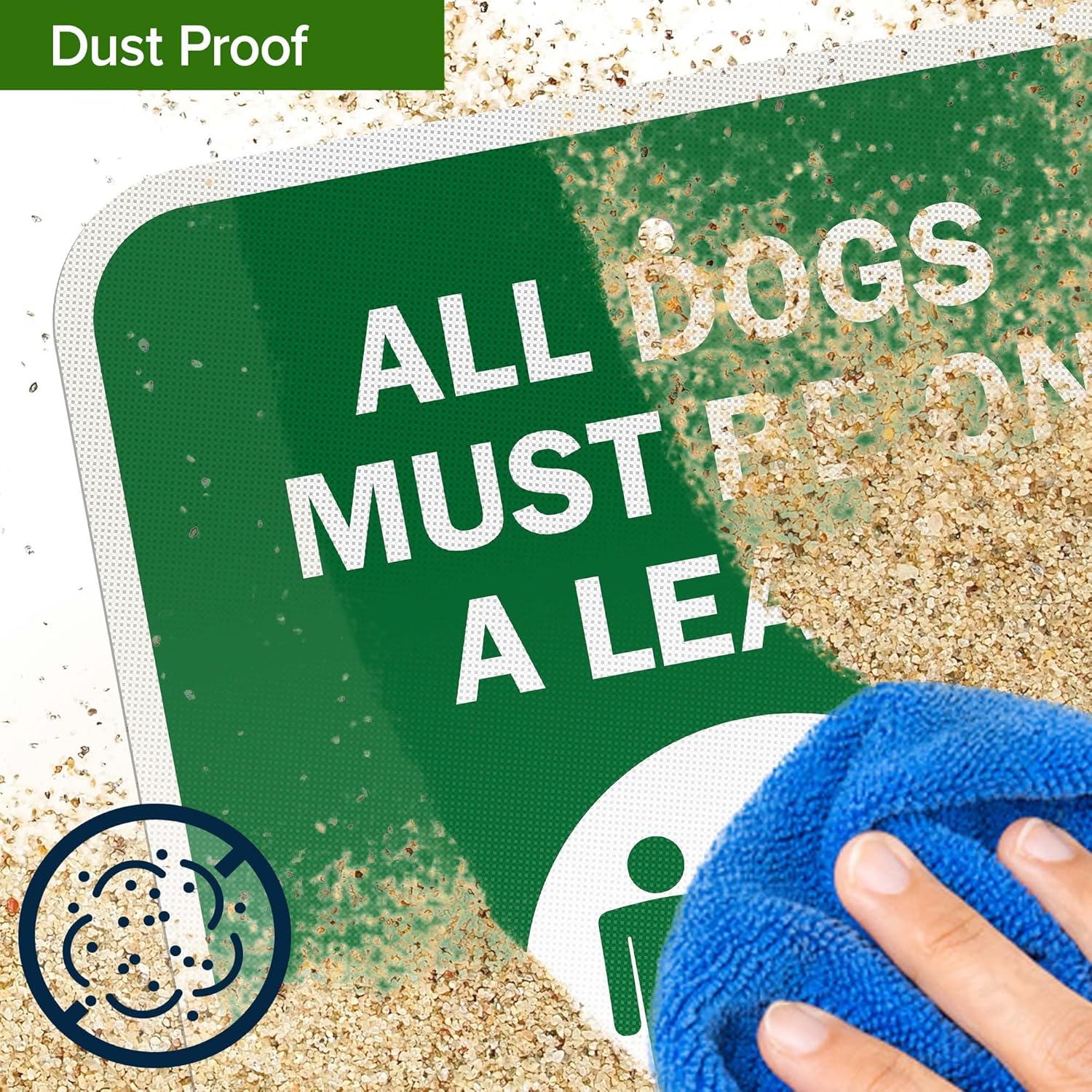 All Dogs Must Be On a Leash Please Clean Up After Pet Sign, 12x18 Inches, 3M EGP Reflective .063 Aluminum, Fade Resistant, Made in USA by My Sign Center