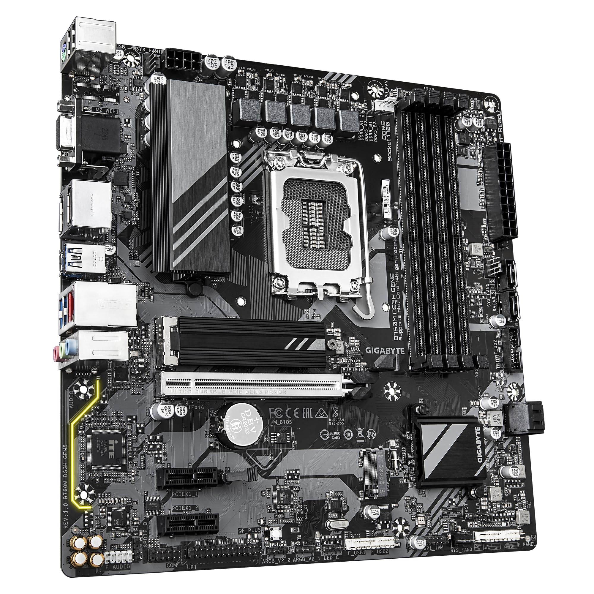 Amazon.com: GIGABYTE B760M DS3H GEN5 Motherboard - Supports 14th