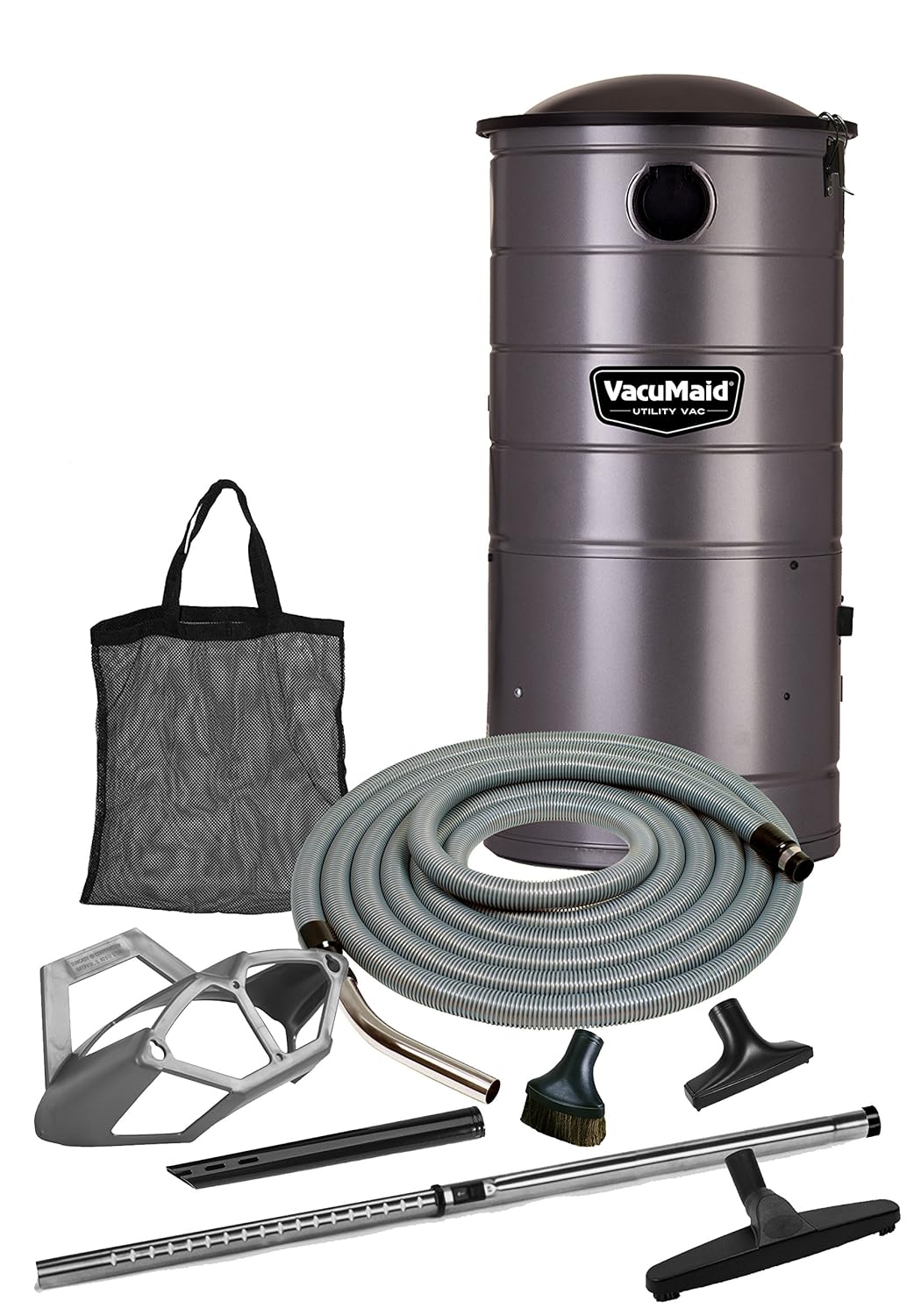 VacuMaid UV150GKP Extended Life Professional Wall Mounted Utility Vacuum with 50ft Garage Kit Pro Unit and Kit