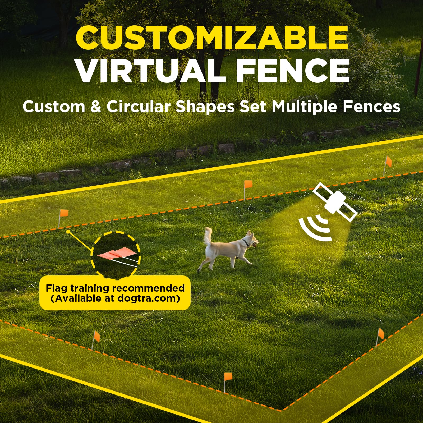 Dogtra Training Flags for GPS Fence/Smart Fence – 50-Pack Neon Orange Boundary Markers – Flexible, Weather-Resistant Yard Flags for Wireless Fence Training, Pet Containment, Safe Outdoor Setup - image 5