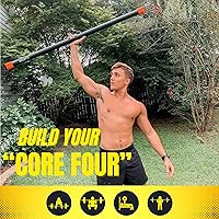 Vista 5 de HulkFit Barra de ejercicio con peso para entrenamiento de cuerpo total, equipo de ejercicio para entrenamiento de movilidad y fuerza, sentadillas