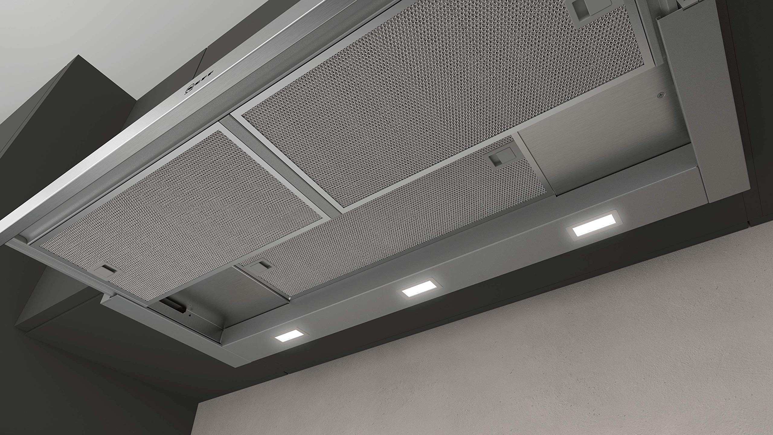 NEFF D49ED22X1 Dunstabzugshaube Flachschirmhaube N50 90 cm Energieeffizienzklasse A Silbermetallic