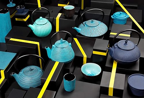 Miniatura 6 de Frieling Arare - Tetera de hierro fundido con infusor de acero inoxidable, hervidor de té de hierro fundido de 40 onzas con infusor - Hervidor de