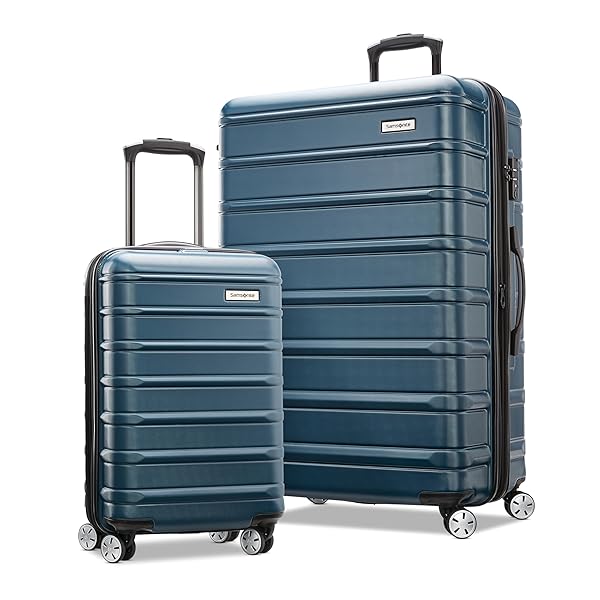 Samsonite Omni 2 Hardside Expandable Luggage with Spinner Wheels, 2-Piece Set (19/28), Rose Gold