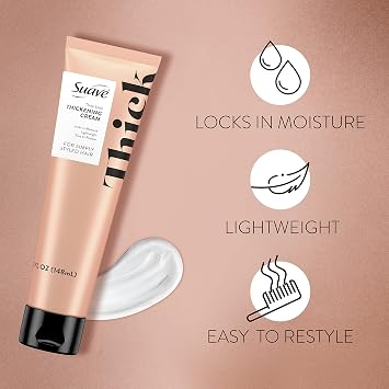 Suave Simply Styled For Thick-looking Hair Thickening Hair Cream, Heat Protectant and Styling Cream 5 oz