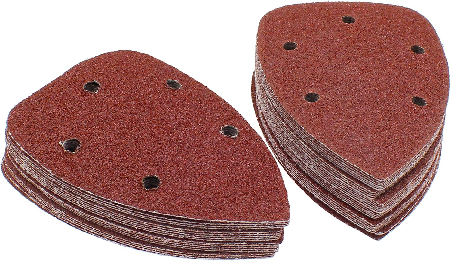 Cionyce 50 Pcs 40 Grit Mouse Detail Sander Sandpaper 5 Hole Mouse Sandpaper Hook and Loop Sander Pads Sanding Sheets for 140mm Sanding Machine - - 