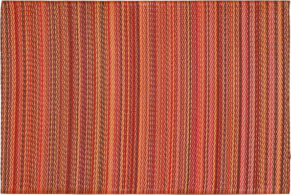 Fab Habitat Striped Non Slip Doormat - Durable, Thin - Recycled Plastic - Entryway, Front Door, Porch, Patio - Cancun Sunset (24 x 36 Non-Slip)