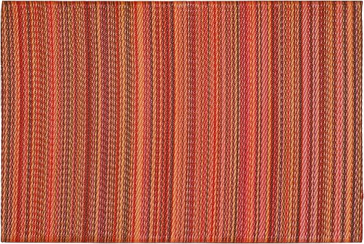 Fab Habitat Striped Non Slip Doormat - Durable, Thin - Recycled Plastic - Entryway, Front Door, Porch, Patio - Cancun Sunset (24 x 36 Non-Slip)