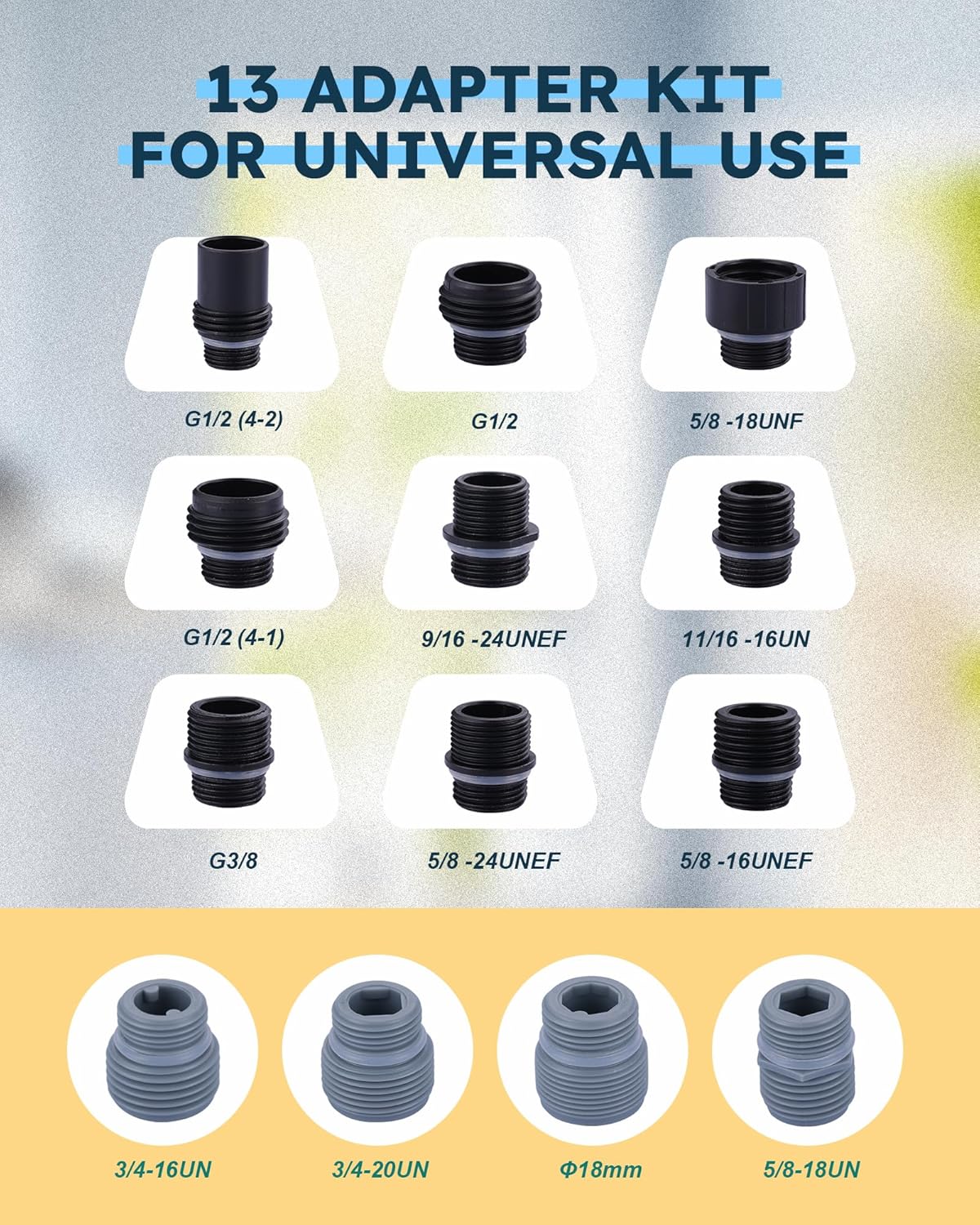 Pull Down Faucet Head Replacement: ARCORA Stainless Steel Kitchen Faucet Head with 13 Adapters - Chrome 3-Function Pull Down Spray Head Compatible with Moen, Delta, American Standard Faucets
