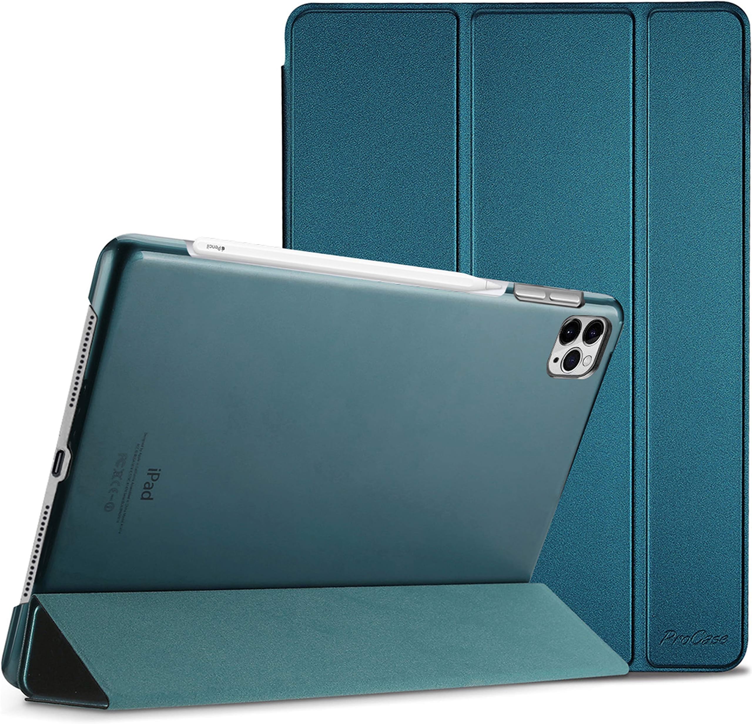 ProCase iPad Pro 11 Case 2021 2020 2018, Slim Stand Hard Back Shell Smart Cover for iPad Pro 11 Inch 3rd Generation 2021/ 2nd Gen 2020 / 1st Gen 2018 -Teal