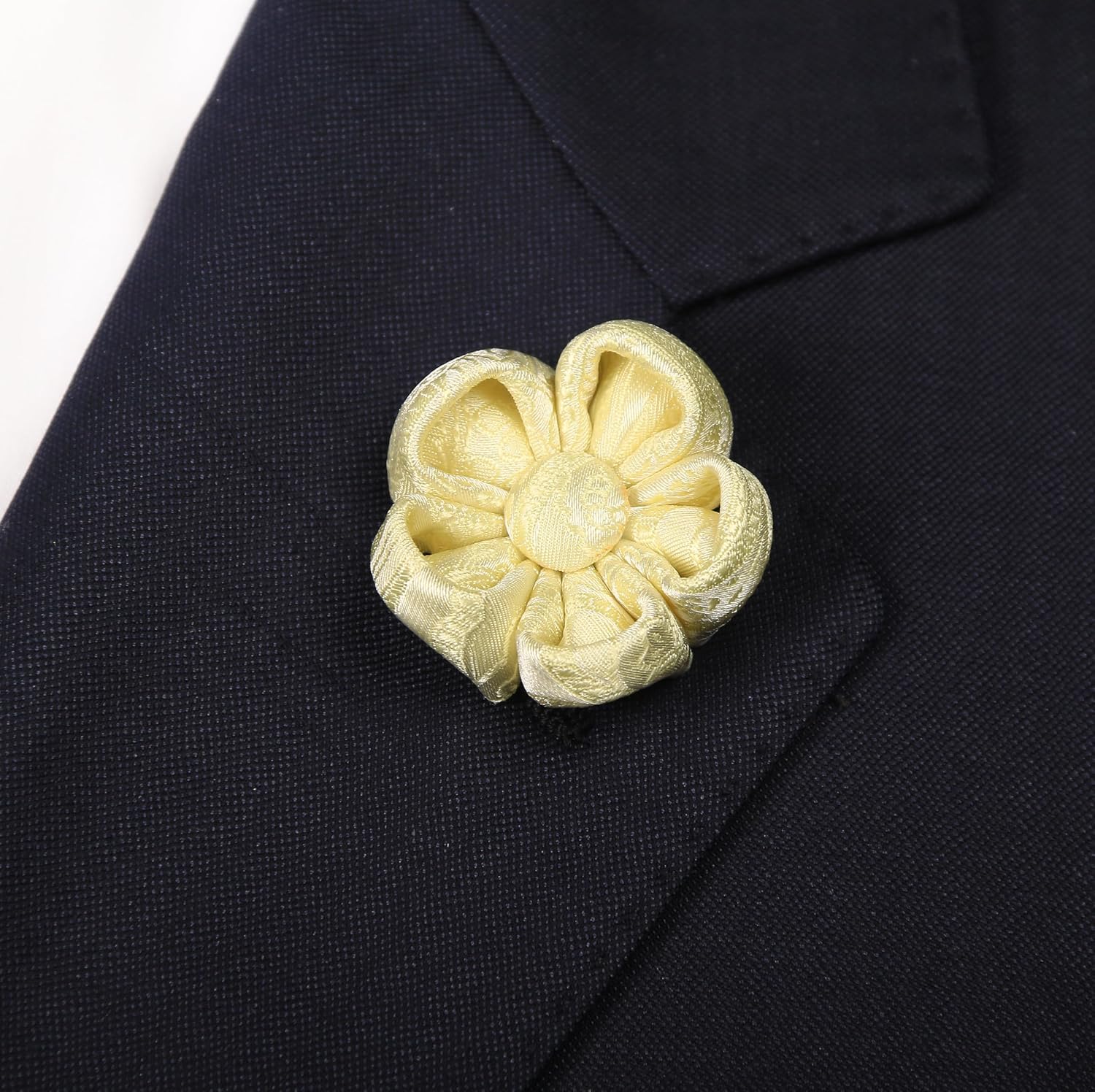 TaecMin Tie Set Ties for Men Paisley Neckties and Pocket Squares Set with Flower Lapel Pins for Weddings