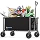 HOMBETTA 29.3" Collapsible Wagon Cart, 150L Heavy Duty Folding Utility Wagon with Wheels, 260 lbs Load, Portable Rolling Cart for Garden, Shopping, Sports, Camping, Black Product Image 1