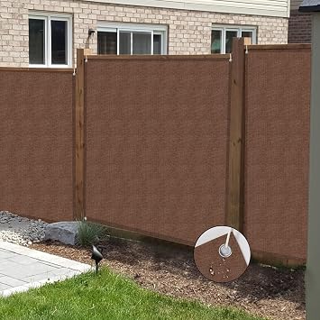 Balcony Privacy Screen Fence,Brown 329x1116 Balcony Privacy Fence Cover for Patio,Backyard,Balcony Cover Sun Shade,UV Protection,Weatherproof Accept Customizable