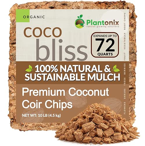 Coco Chips Mulch Brick (10lbs) - 100% Organic Mulch Medium