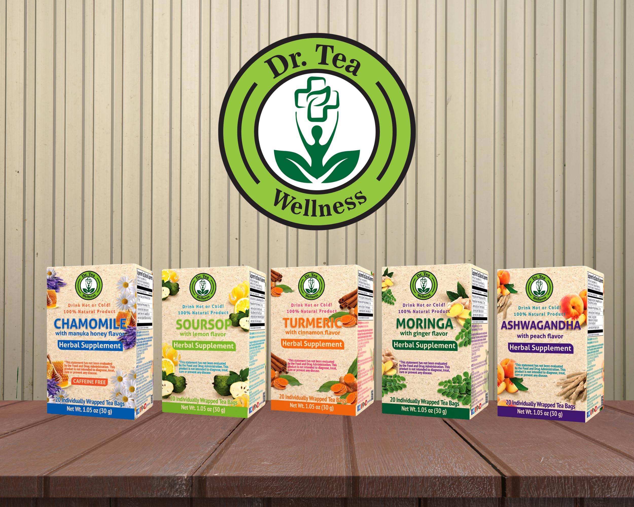 Dr. Tea Wellness - Té de hierbas de manzanilla con sabor a miel, 20 bolsas de té