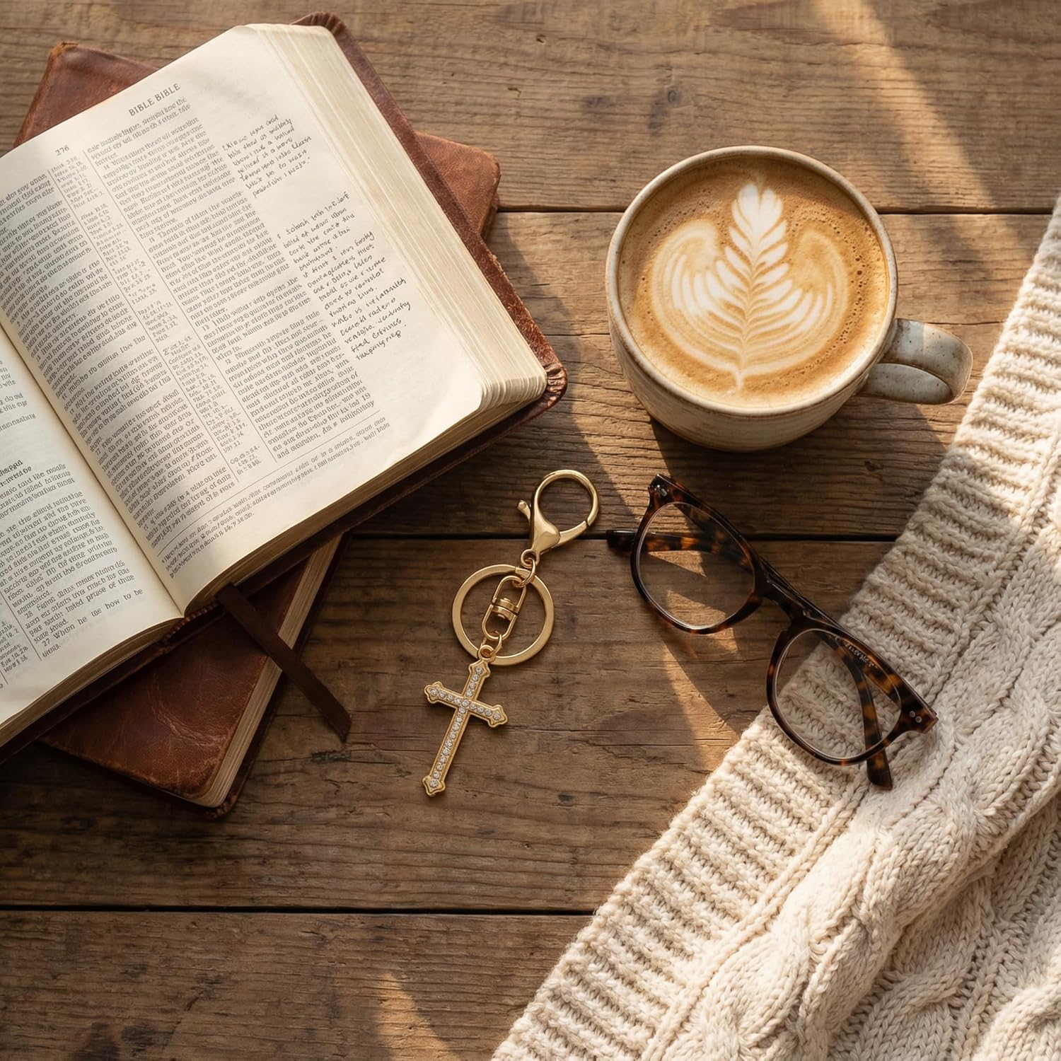 Cross Rhinestone Keychain Charm Pendant Purse Bag Cute Crystal Key Holder Key Ring Purse Charms for Handbags - Image 4