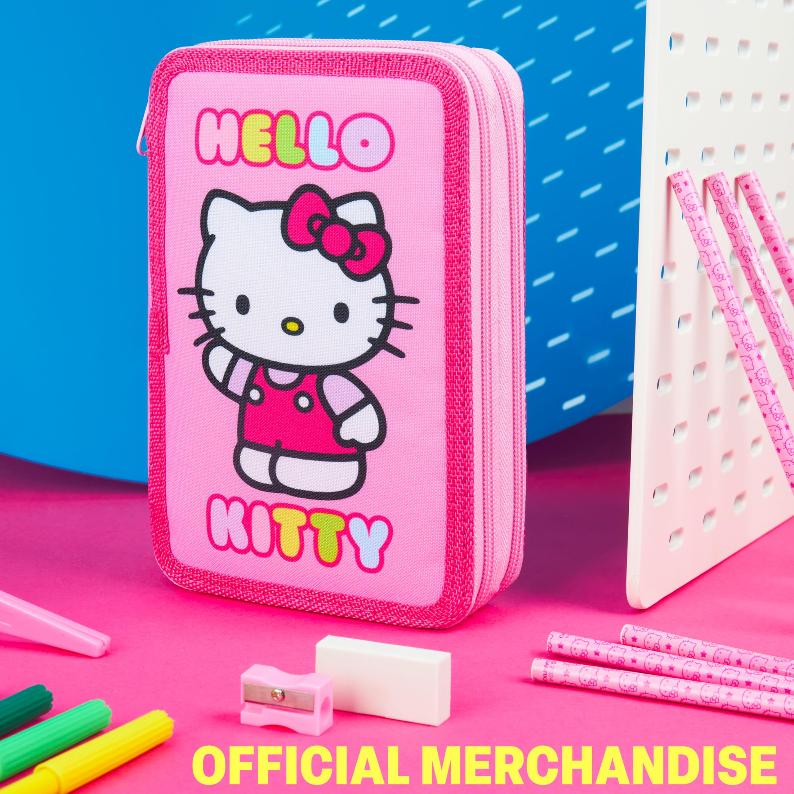 Hello Kitty Sanrio Filled Pencil Case Girls Large Capacity Stationery Set Kawaii Tweens Cute Cinnamoroll Kuromi Anime School Supplies Gifts for Her (Multi Hello Kitty) - Image 3