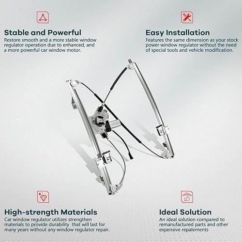Miniatura 31 de Elevalunas eléctrico Trasero izquierdo Lado del conductor con motor se adapta a 2008-2012 para Ford Escape 2008-2011 para Mercury Mariner 2008-2011