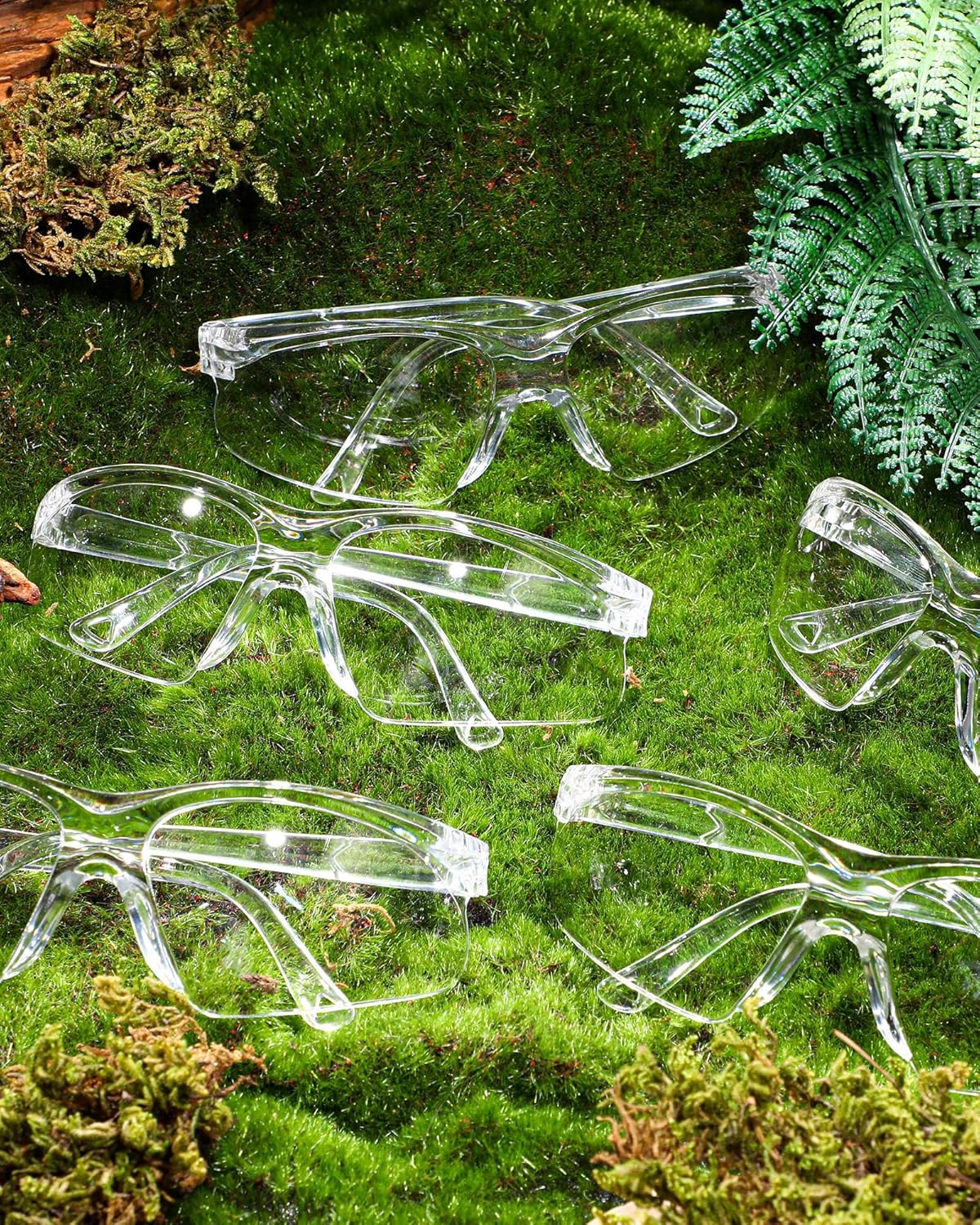 Xuhal 100 Pair Safety Glasses Bulk Clear Eye Protection Ansi Z87.1 Protective over Eyeglasses