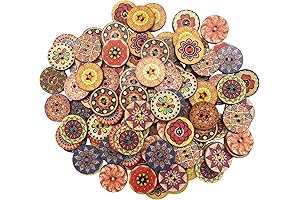 180-Pcs Vintage Floral Buttons