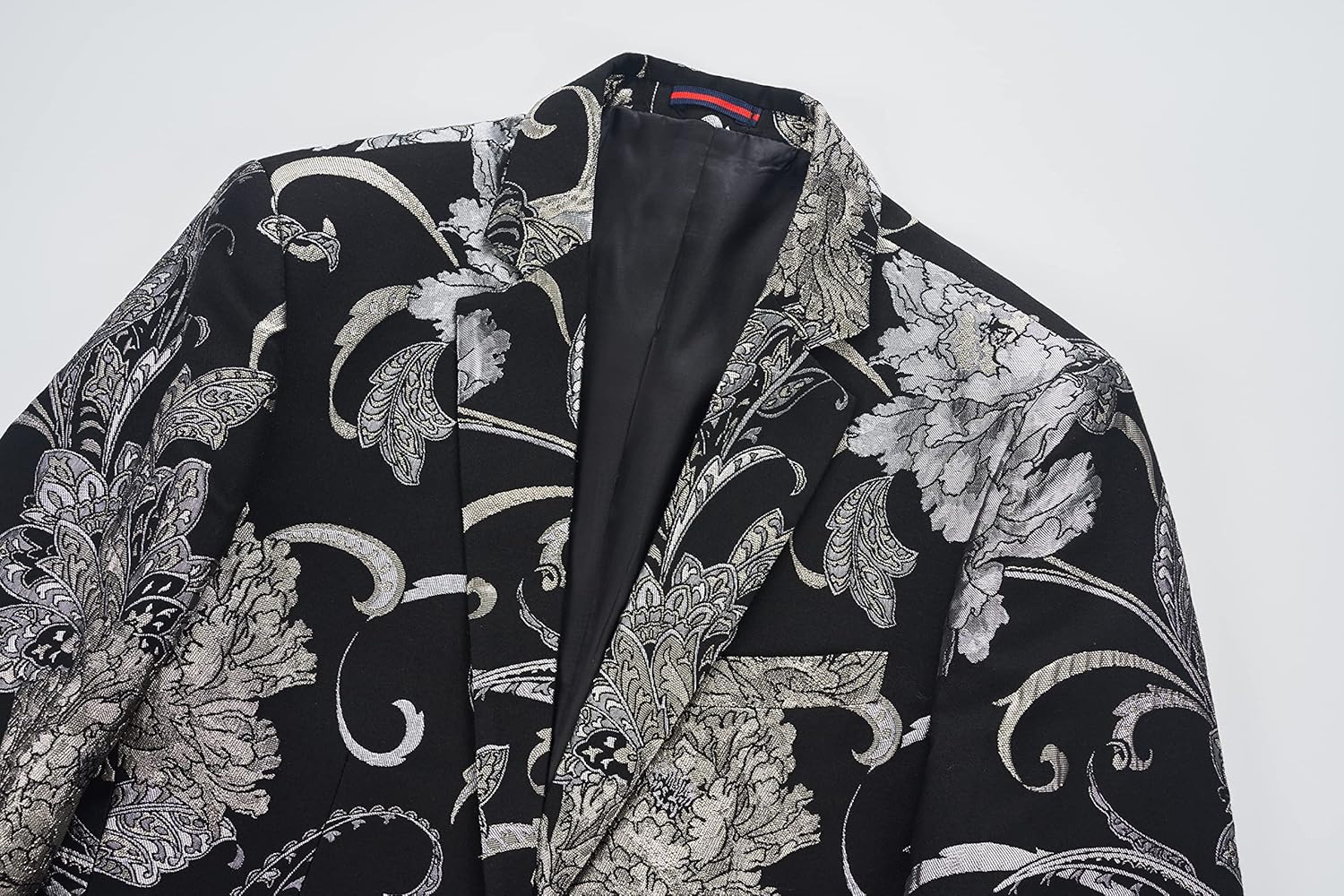 UNINUKOO Mens Floral Blazer Jacket Slim Fit Luxury Party Dinner Tuxedo Suit Jacket for Men - Image 4