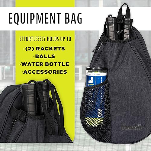 Vista 5 de Franklin Sports Padel Bag - Men's + Women's Paddle Tennis Padel Sling Bag Backpack - Adjustable Size Equipment Bag for Padel + Paddle Tennis