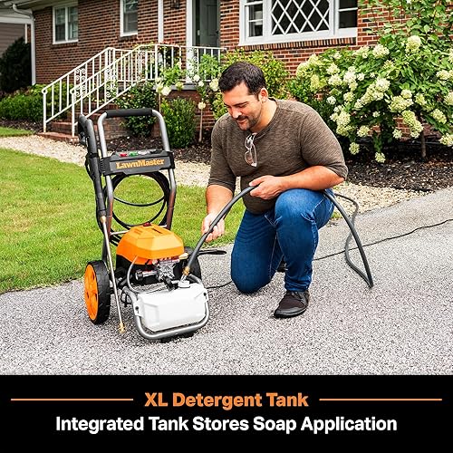 Miniatura 6 de LawnMaster LT2100B Lavadora a presión eléctrica 2300 PSI MÁX 13 Amp 1.2 GPM Certificada CSA con 5 boquillas Organización de almacenamiento potente
