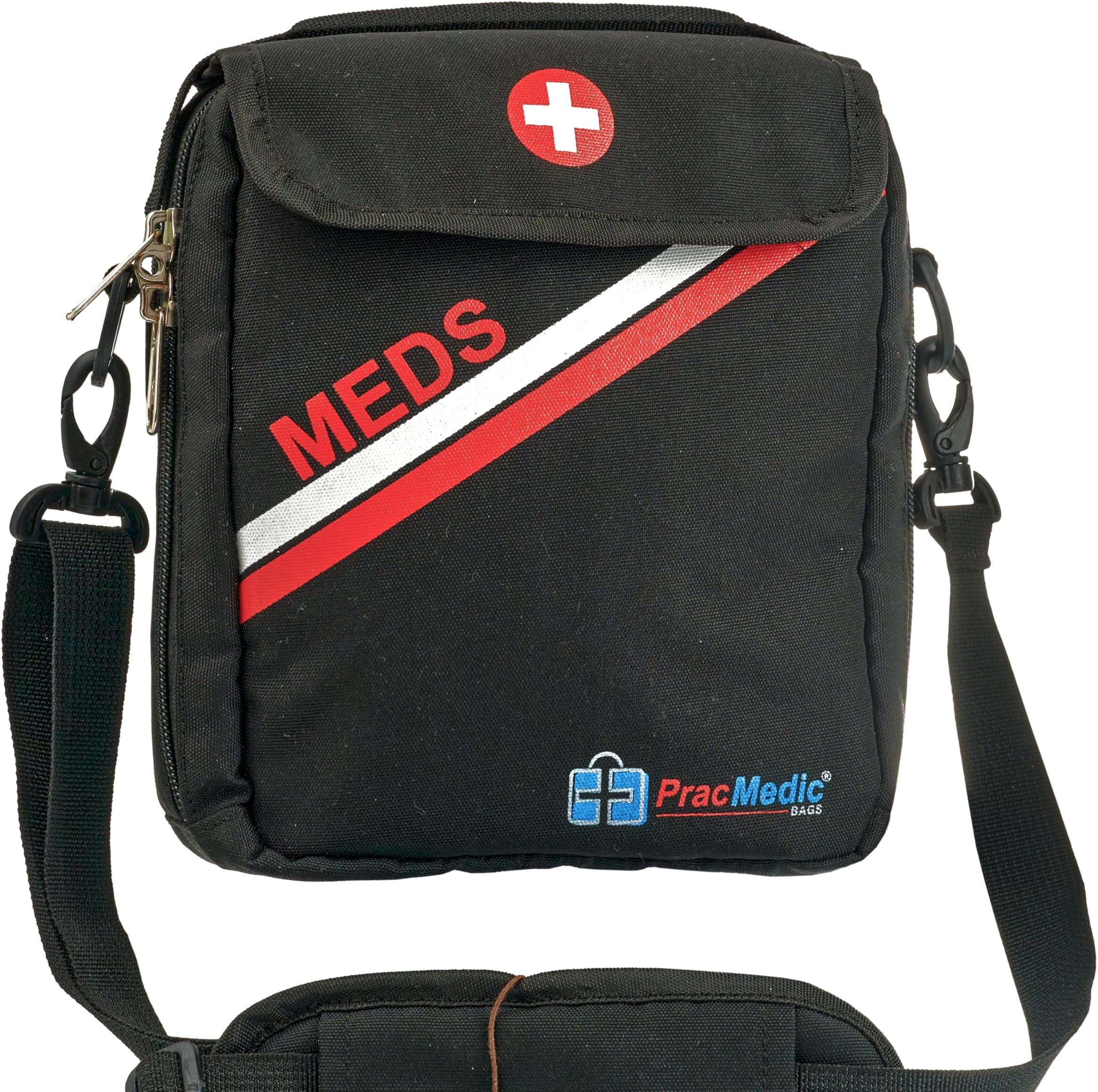 PracMedic Bags Travel Medicine Bag- First Aid Bags Empty or Epipen Carry Case for Insulin Pens, Pill Bottles, Diabetic Supply, Asthma Inhaler Spacer, Allergy Meds or First Aid Supplies
