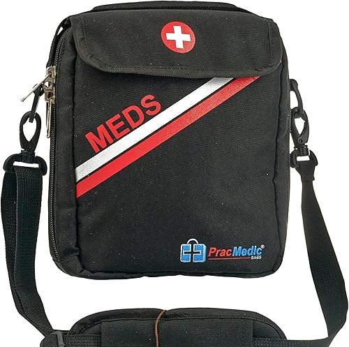 PracMedic Bags Bolsa de medicina de viaje, bolsas de primeros auxilios vacías o Epipen estuche de transporte para bolígrafos de insulina, botellas