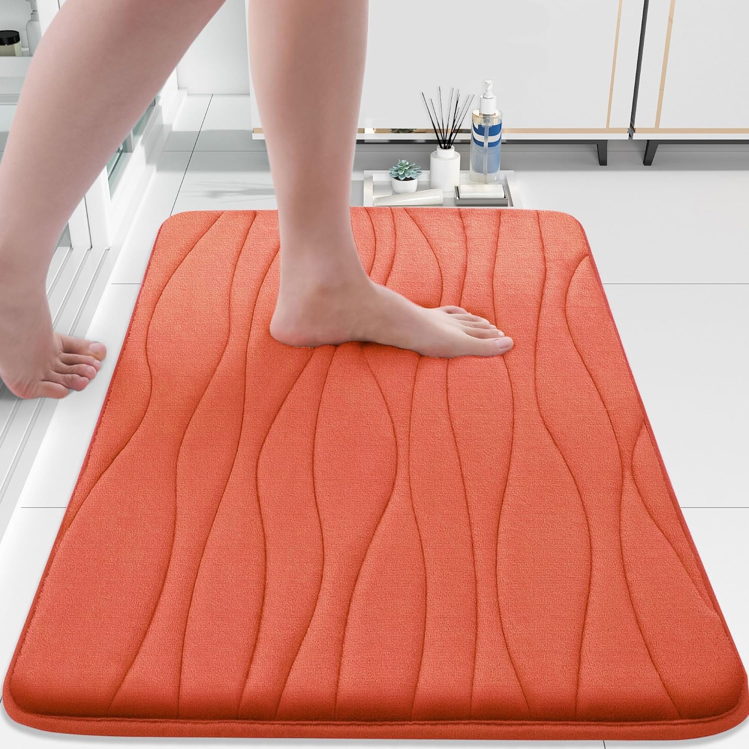 Amazon.com: Buganda Memory Foam Bathroom Rug Mat 30x20, Extra Soft and ...